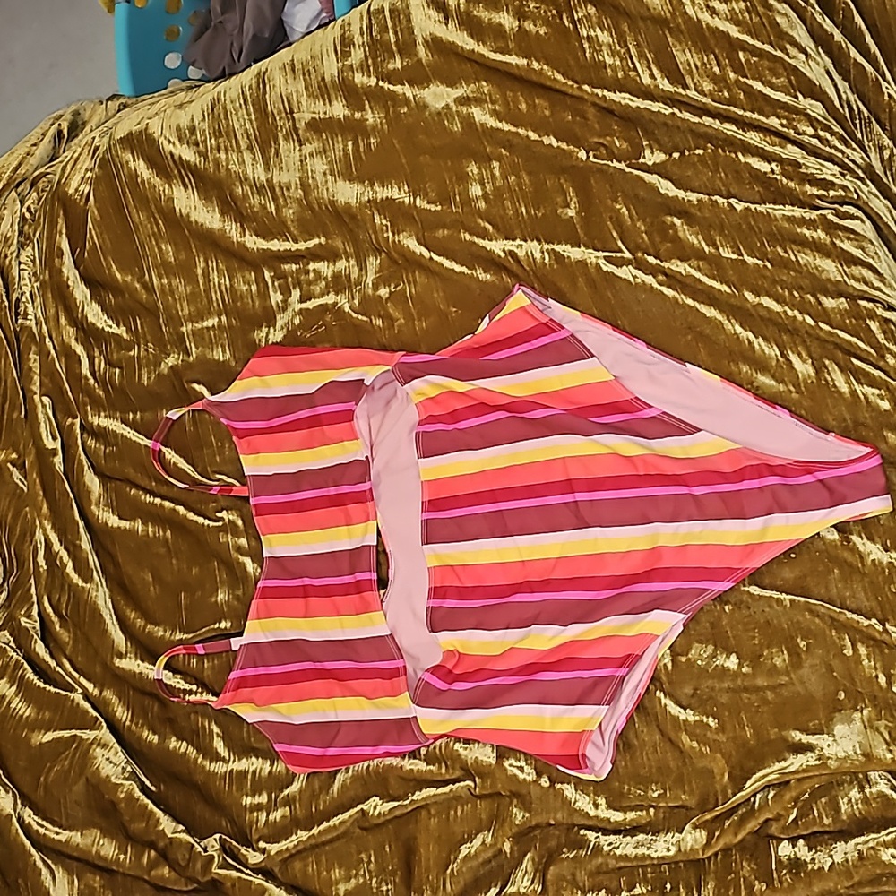 Faux, Two Piece Swimsuit